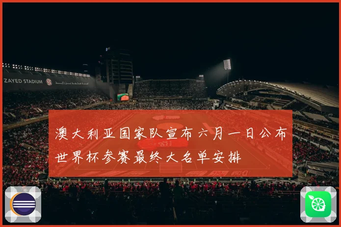 澳大利亚国家队宣布六月一日公布世界杯参赛最终大名单安排